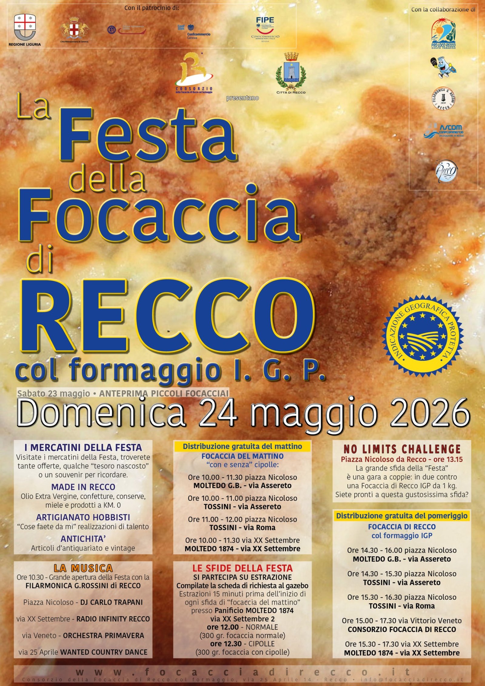 Festa Della Focaccia Di Recco Programma Locandina