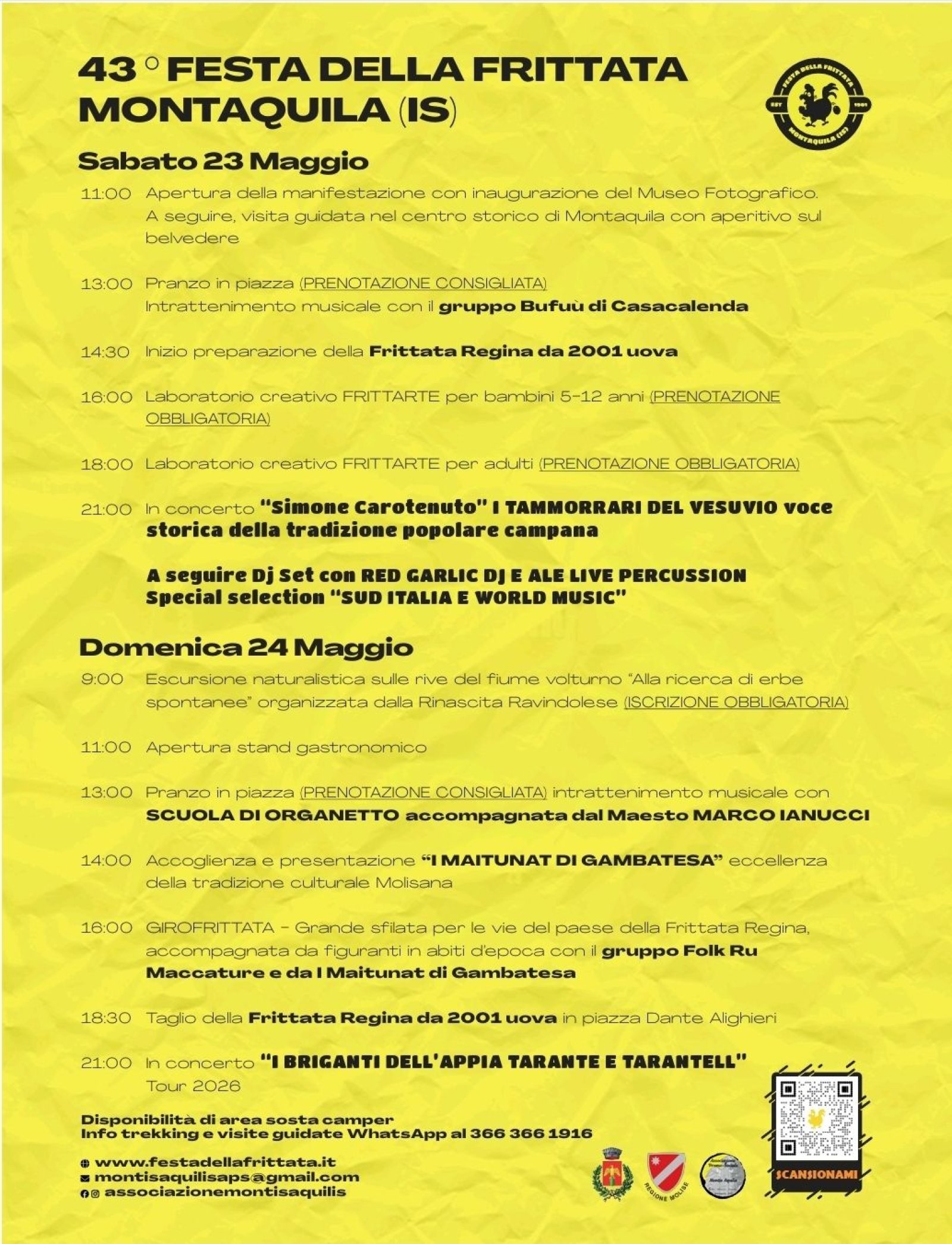 Festa Della Frittata Di Montaquila Programma
