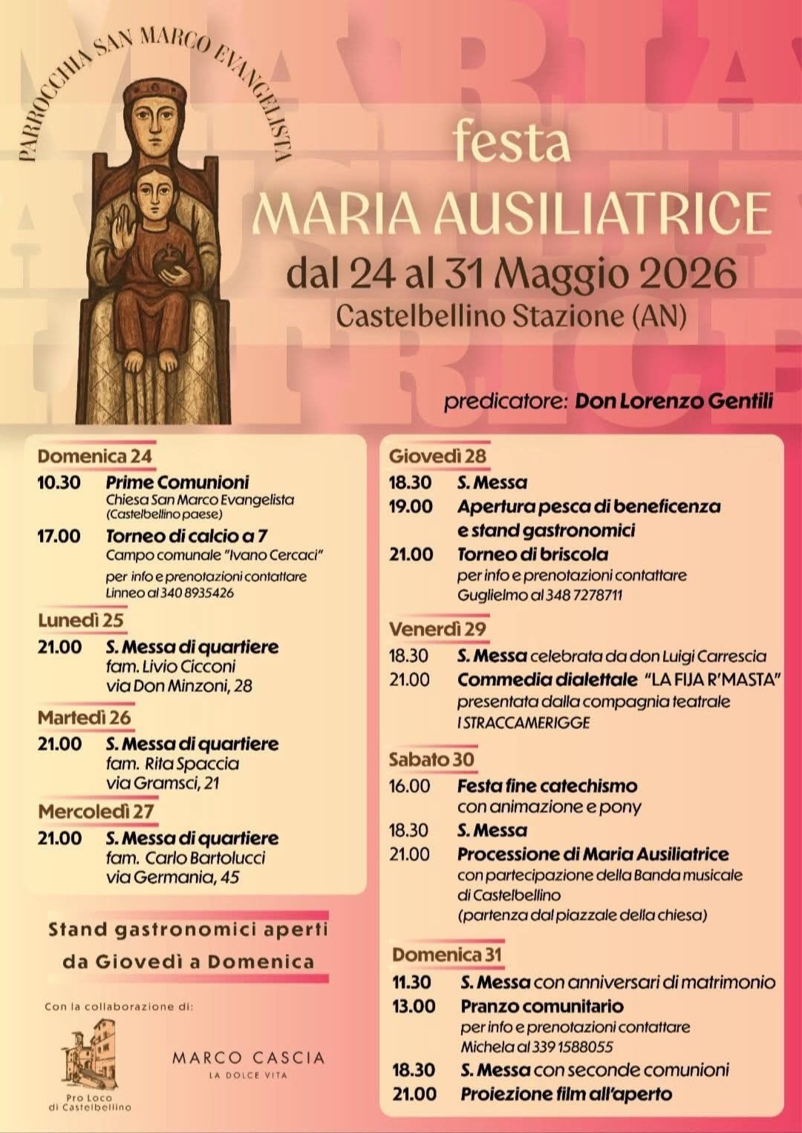 Festa Maria Ausiliatrice Castelbellino Stazione