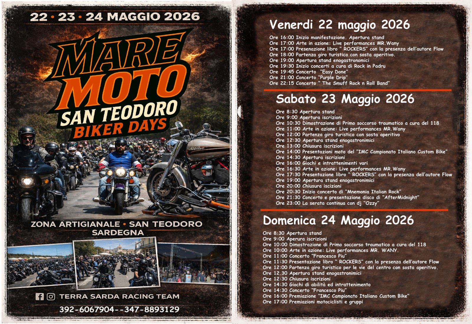 Maremoto San Teodoro Biker Day’s Programma