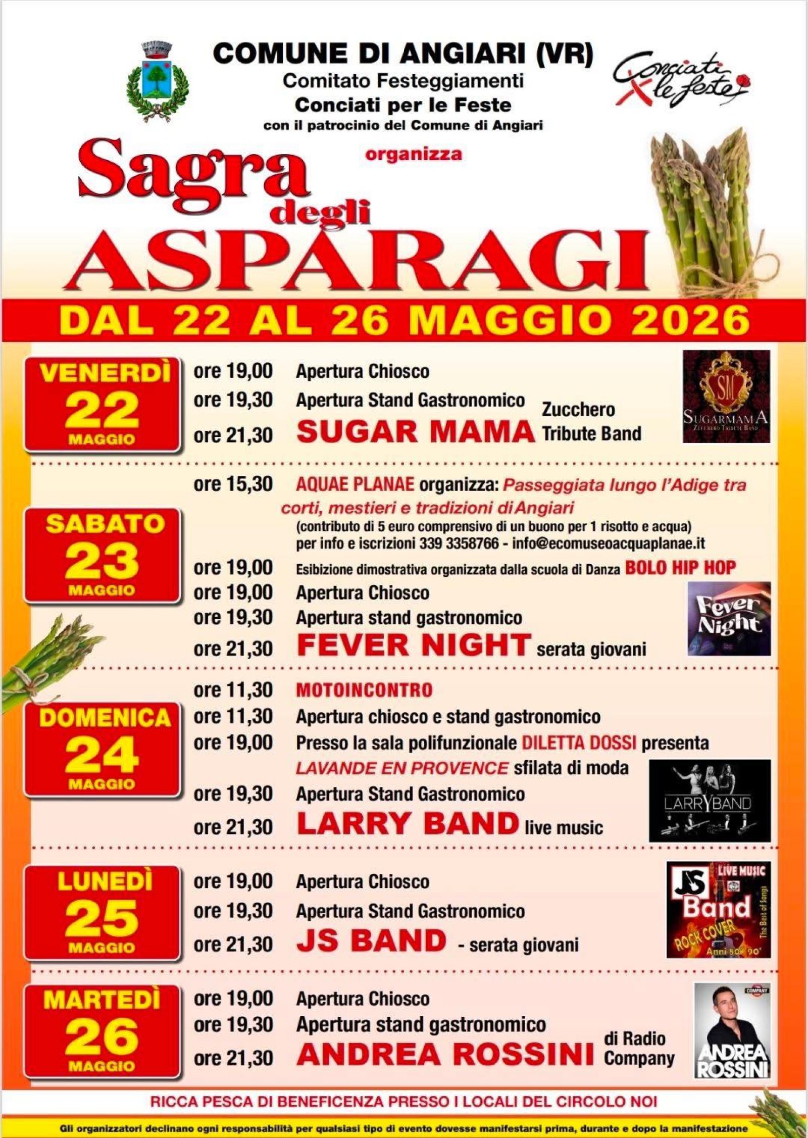 Sagra Degli Asparagi Di Angiari Programma