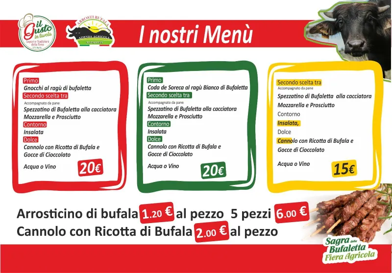 Sagra Della Bufaletta E Fiera Agricola Castro Dei Volsci Menu