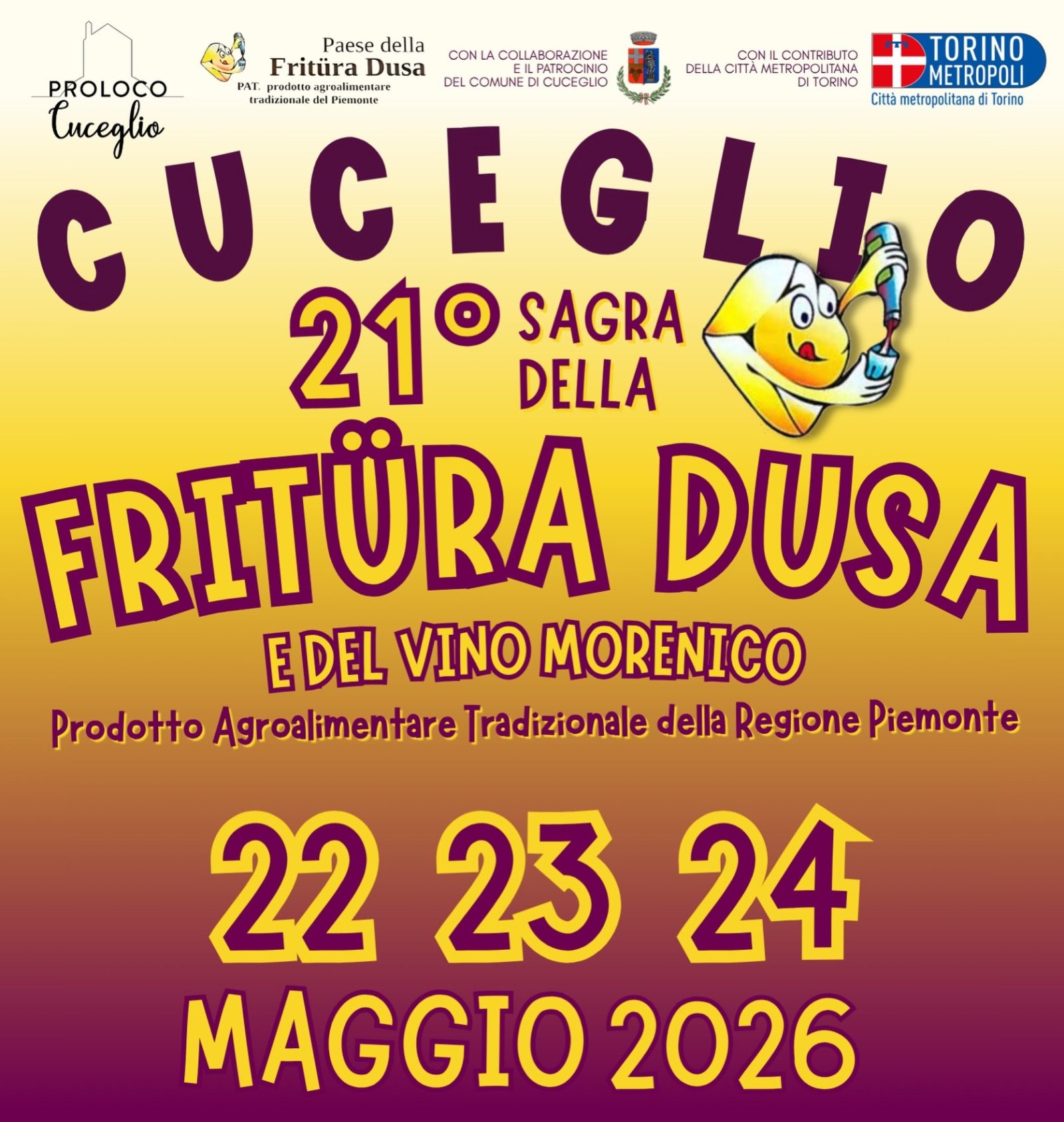 Sagra della Fritüra Dusa e del Vino Morenico Cuceglio