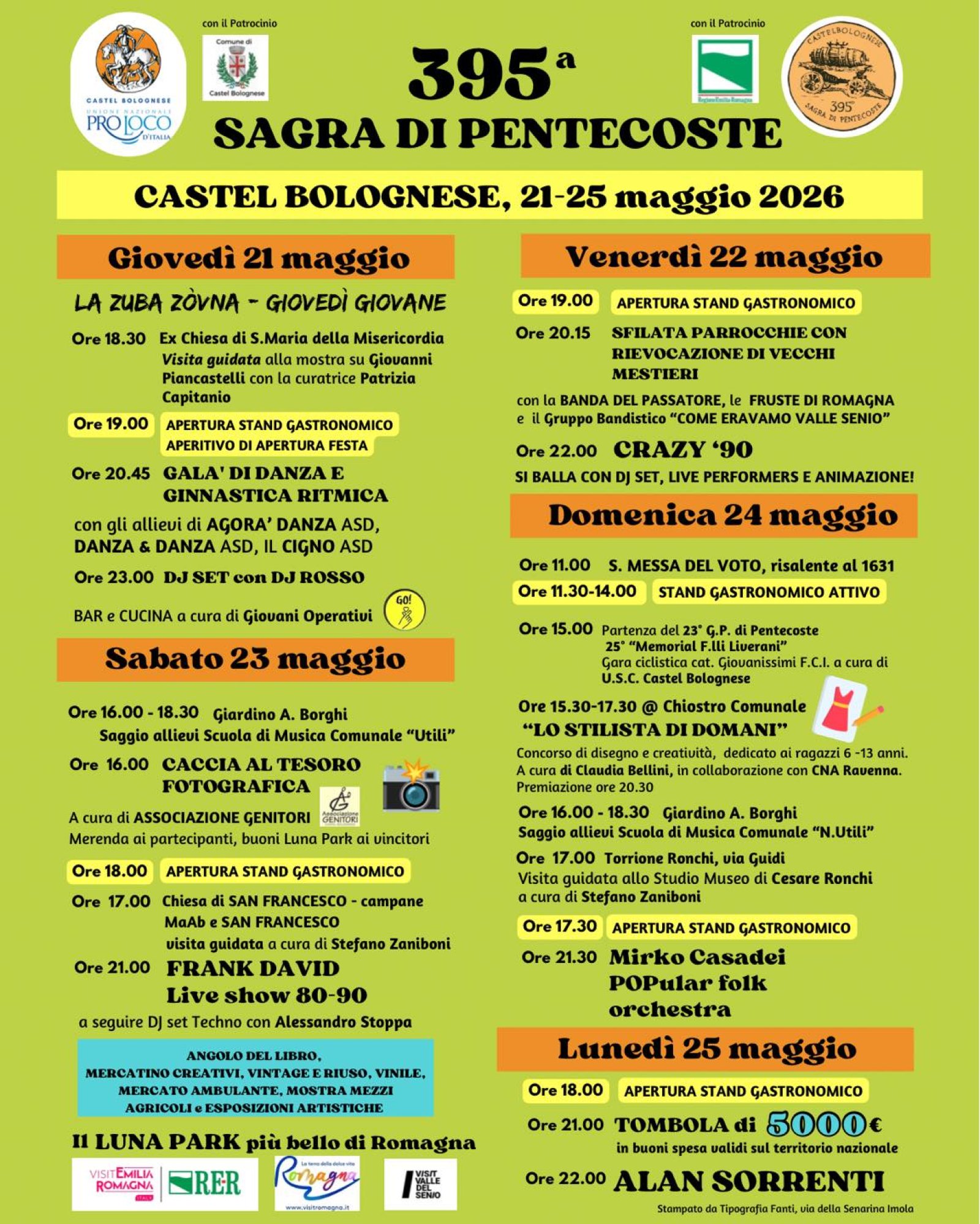 Sagra Di Pentecoste Castel Bolognese Programma